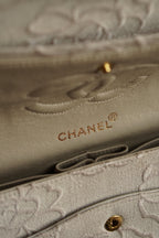 CHANEL CLASSIC CAMELLIA MEDIUM DOUBLE FLAP