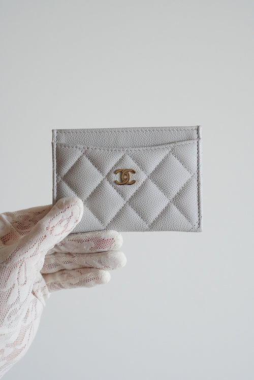 CHANEL 25C CLASSIC CARD HOLDER | LIGHT GREY