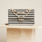 CHANEL CLASSIC COCO SAILOR MEDIUM DOUBLE FLAP | BLACK STRIPED