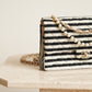 CHANEL CLASSIC COCO SAILOR MEDIUM DOUBLE FLAP | BLACK STRIPED