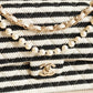 CHANEL CLASSIC COCO SAILOR MEDIUM DOUBLE FLAP | BLACK STRIPED