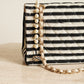 CHANEL CLASSIC COCO SAILOR MEDIUM DOUBLE FLAP | BLACK STRIPED