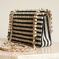 CHANEL CLASSIC COCO SAILOR MEDIUM DOUBLE FLAP | BLACK STRIPED