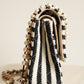 CHANEL CLASSIC COCO SAILOR MEDIUM DOUBLE FLAP | BLACK STRIPED