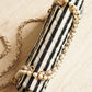 CHANEL CLASSIC COCO SAILOR MEDIUM DOUBLE FLAP | BLACK STRIPED