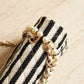 CHANEL CLASSIC COCO SAILOR MEDIUM DOUBLE FLAP | BLACK STRIPED