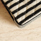 CHANEL CLASSIC COCO SAILOR MEDIUM DOUBLE FLAP | BLACK STRIPED