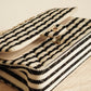 CHANEL CLASSIC COCO SAILOR MEDIUM DOUBLE FLAP | BLACK STRIPED