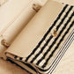 CHANEL CLASSIC COCO SAILOR MEDIUM DOUBLE FLAP | BLACK STRIPED
