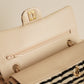 CHANEL CLASSIC COCO SAILOR MEDIUM DOUBLE FLAP | BLACK STRIPED