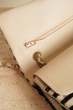 CHANEL CLASSIC COCO SAILOR MEDIUM DOUBLE FLAP | BLACK STRIPED