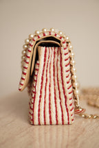 CHANEL CLASSIC COCO SAILOR MEDIUM DOUBLE FLAP | RED STRIPED