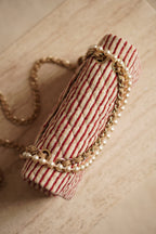 CHANEL CLASSIC COCO SAILOR MEDIUM DOUBLE FLAP | RED STRIPED