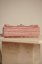 CHANEL CLASSIC COCO SAILOR MEDIUM DOUBLE FLAP | RED STRIPED