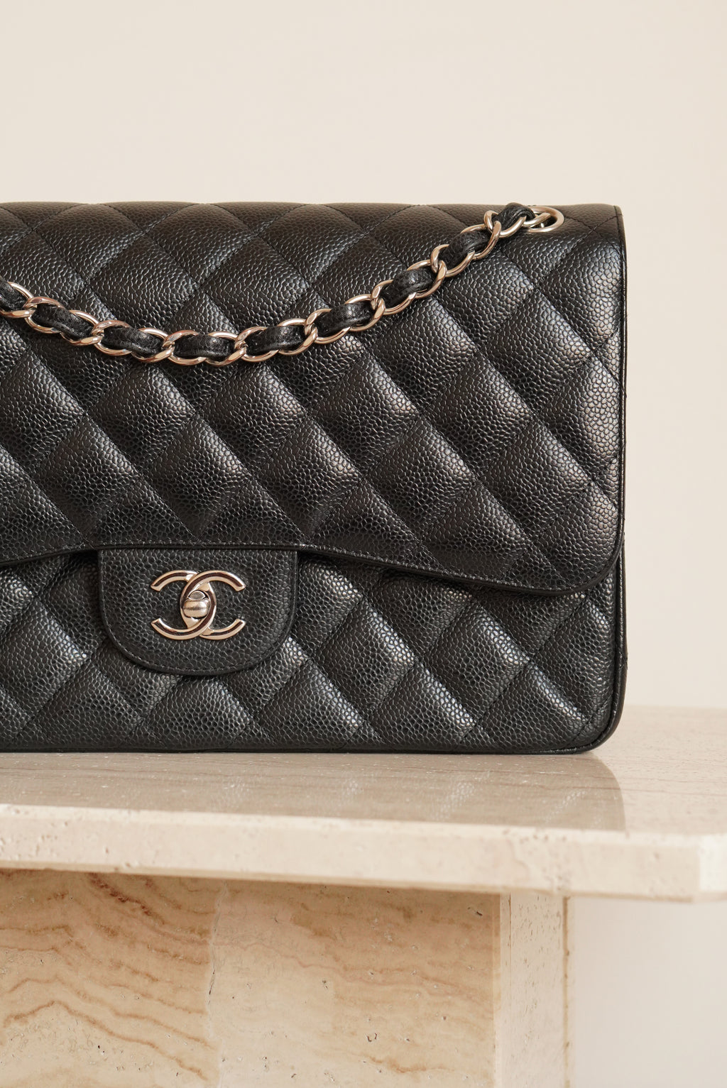 CHANEL CLASSIC JUMBO DOUBLE FLAP | BLACK