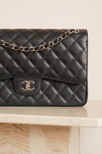 CHANEL CLASSIC JUMBO DOUBLE FLAP | BLACK