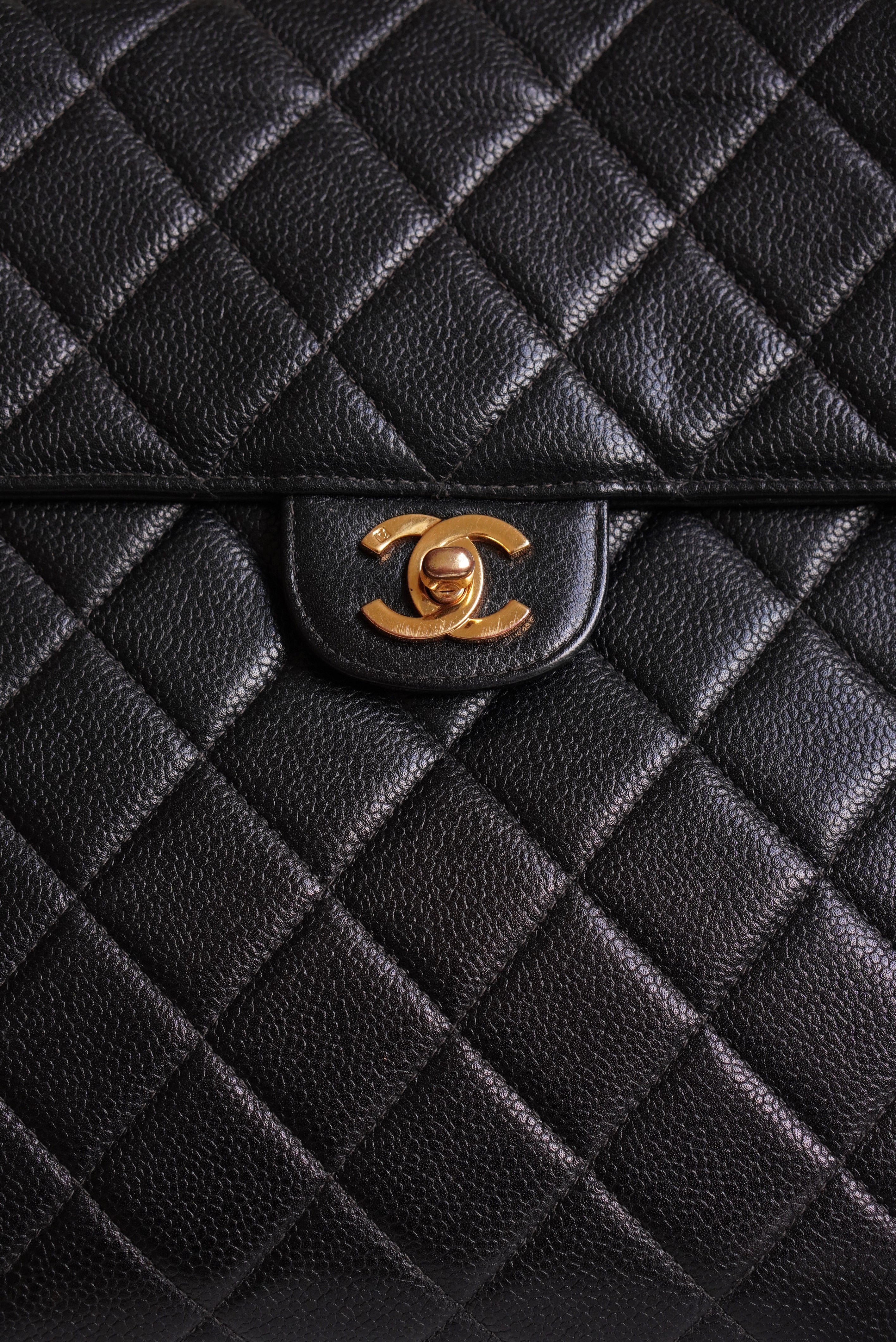 CHANEL CLASSIC JUMBO DOUBLE SIDED SINGLE FLAP | BLACK