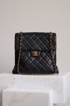 CHANEL CLASSIC JUMBO DOUBLE SIDED SINGLE FLAP | BLACK