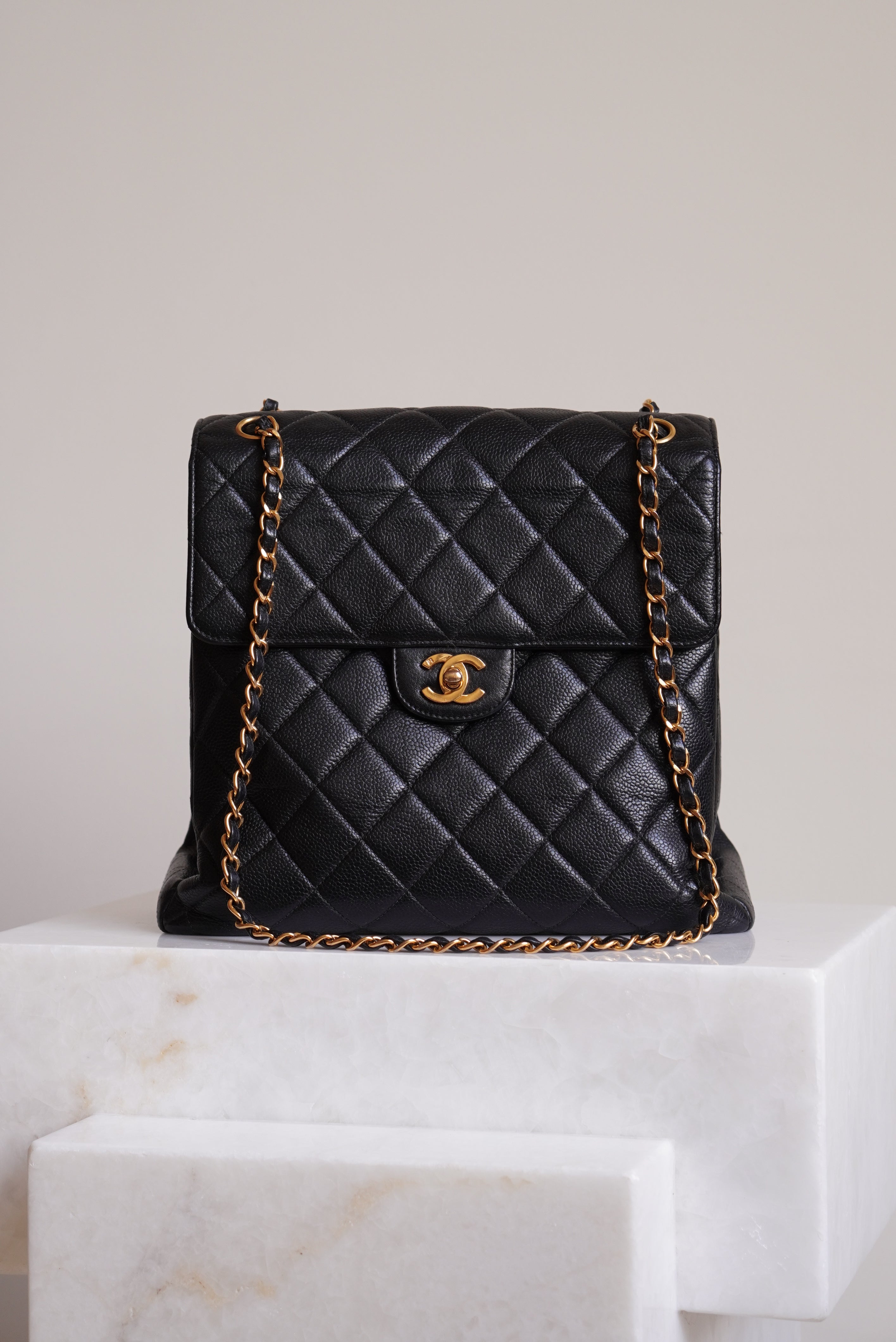 CHANEL CLASSIC JUMBO DOUBLE SIDED SINGLE FLAP | BLACK
