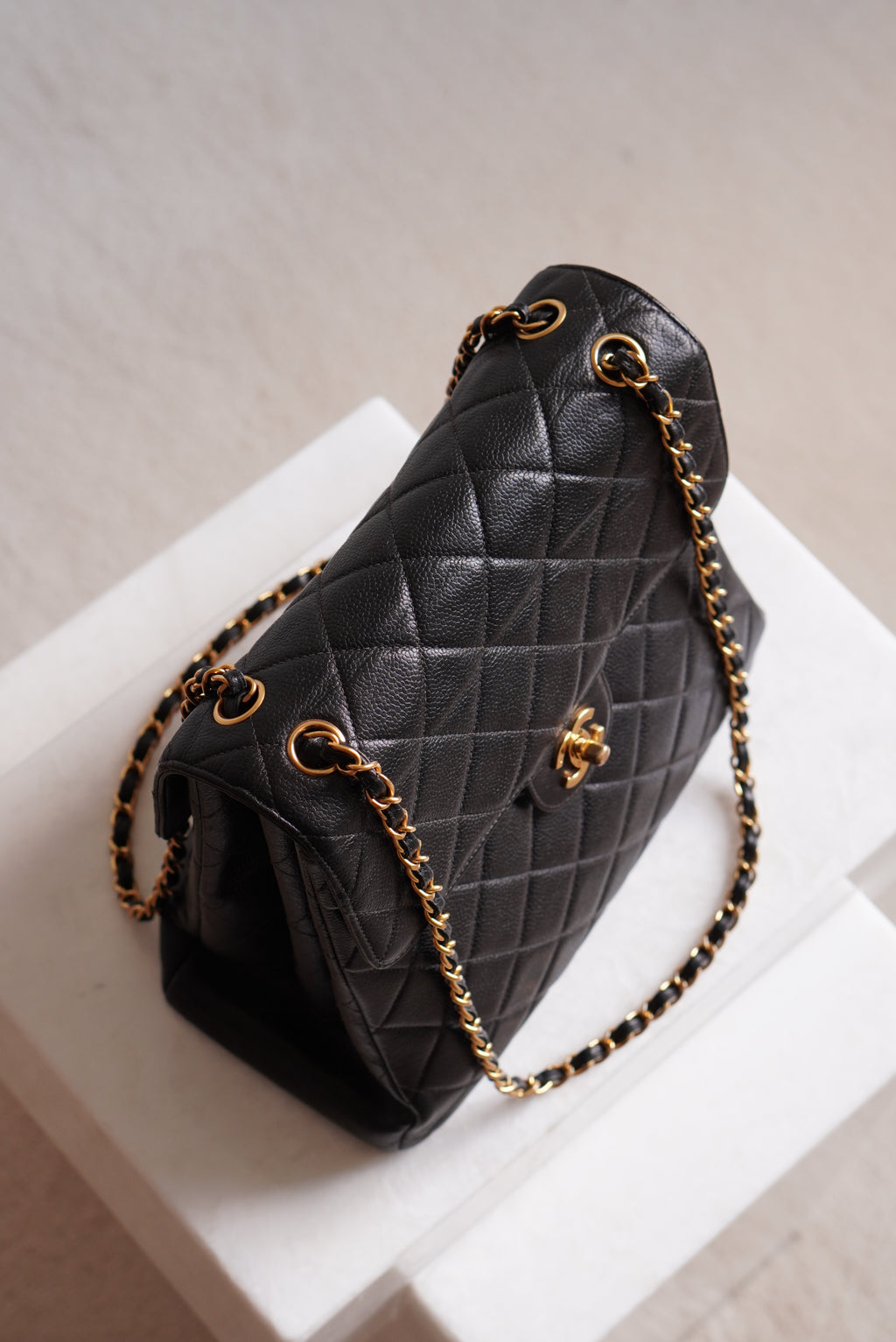 CHANEL CLASSIC JUMBO DOUBLE SIDED SINGLE FLAP | BLACK