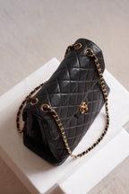 CHANEL CLASSIC JUMBO DOUBLE SIDED SINGLE FLAP | BLACK