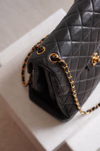 CHANEL CLASSIC JUMBO DOUBLE SIDED SINGLE FLAP | BLACK