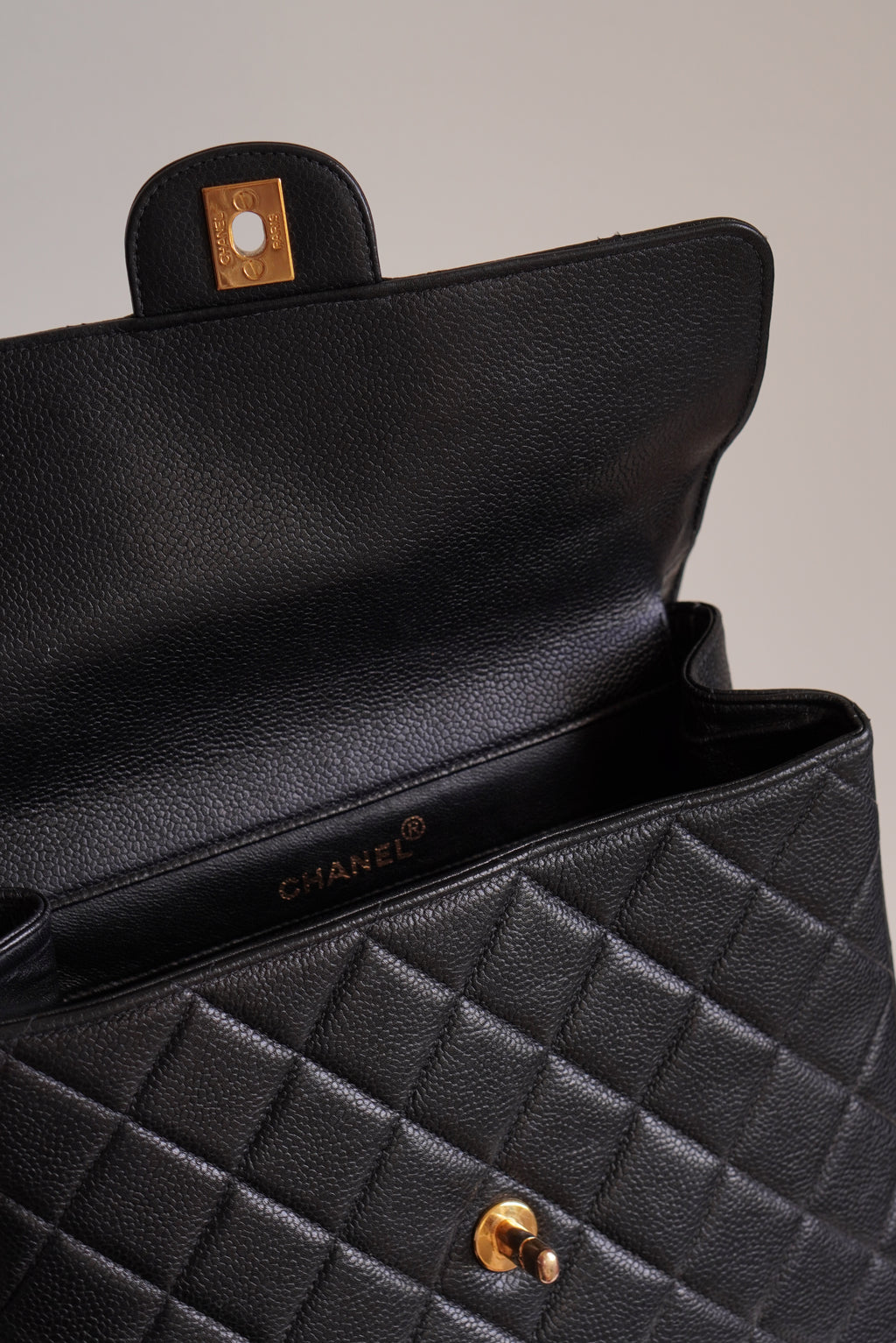 CHANEL CLASSIC JUMBO DOUBLE SIDED SINGLE FLAP | BLACK