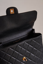 CHANEL CLASSIC JUMBO DOUBLE SIDED SINGLE FLAP | BLACK
