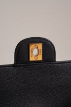 CHANEL CLASSIC JUMBO DOUBLE SIDED SINGLE FLAP | BLACK