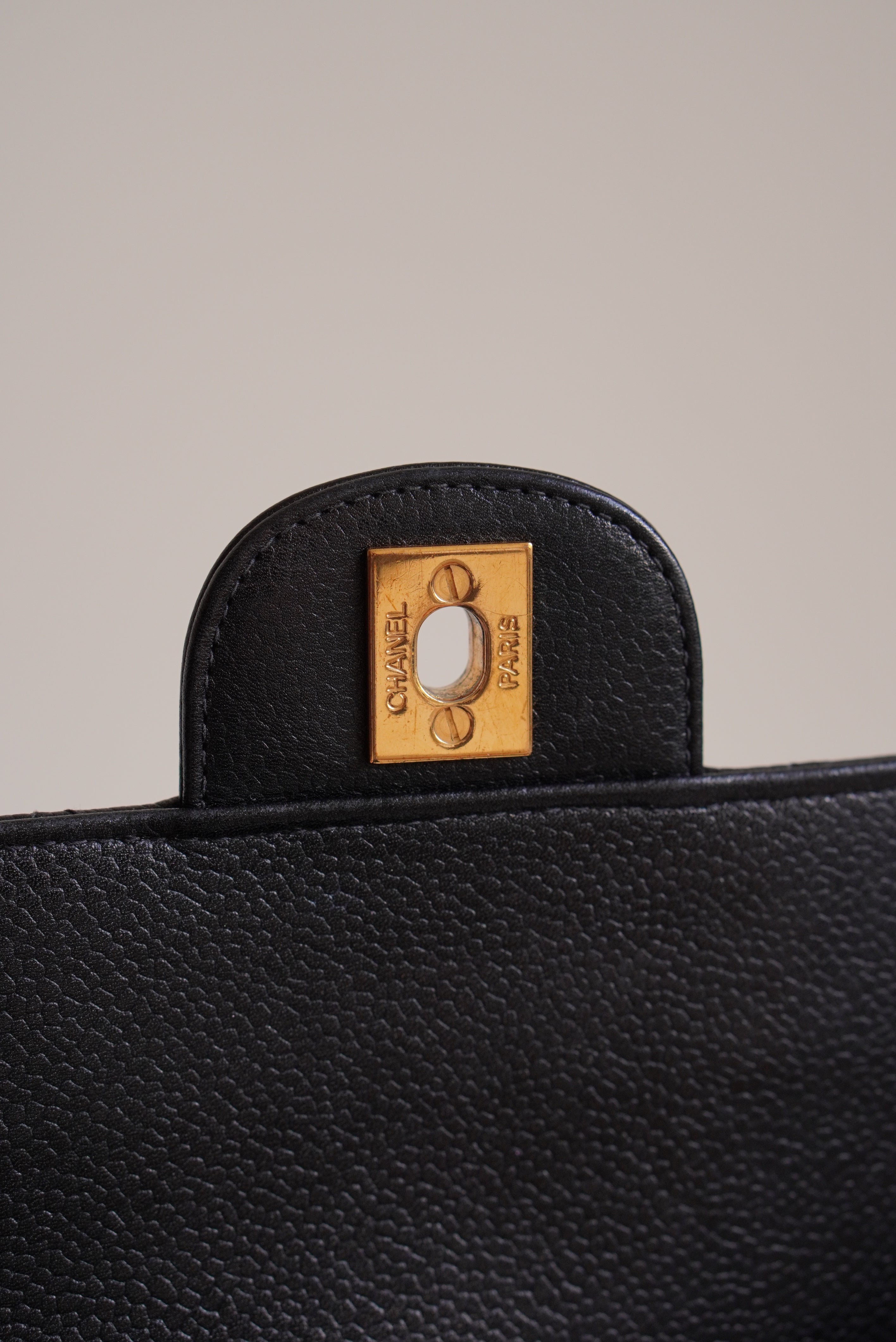 CHANEL CLASSIC JUMBO DOUBLE SIDED SINGLE FLAP | BLACK