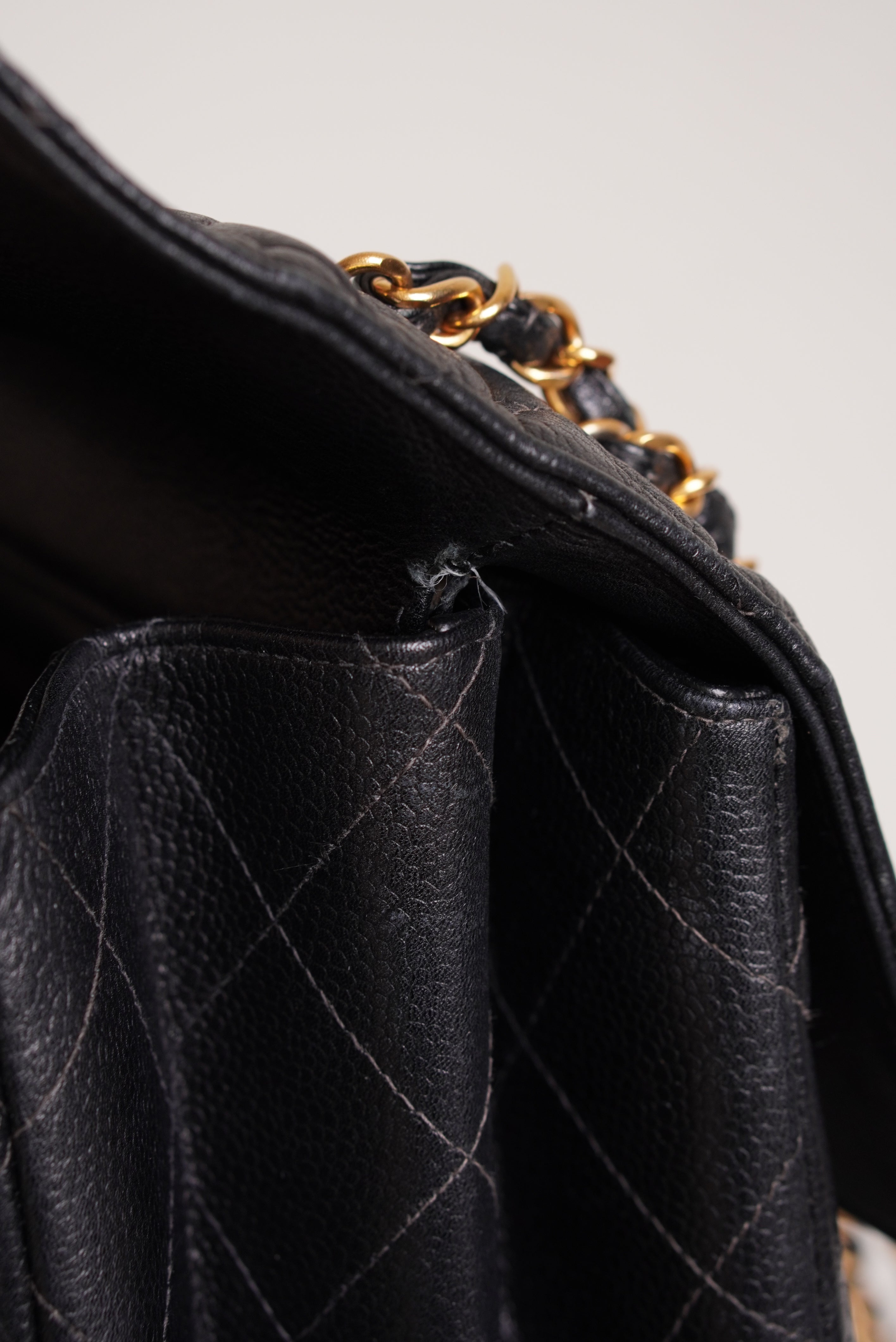 CHANEL CLASSIC JUMBO DOUBLE SIDED SINGLE FLAP | BLACK