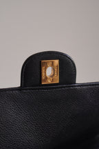 CHANEL CLASSIC JUMBO DOUBLE SIDED SINGLE FLAP | BLACK