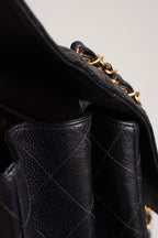 CHANEL CLASSIC JUMBO DOUBLE SIDED SINGLE FLAP | BLACK