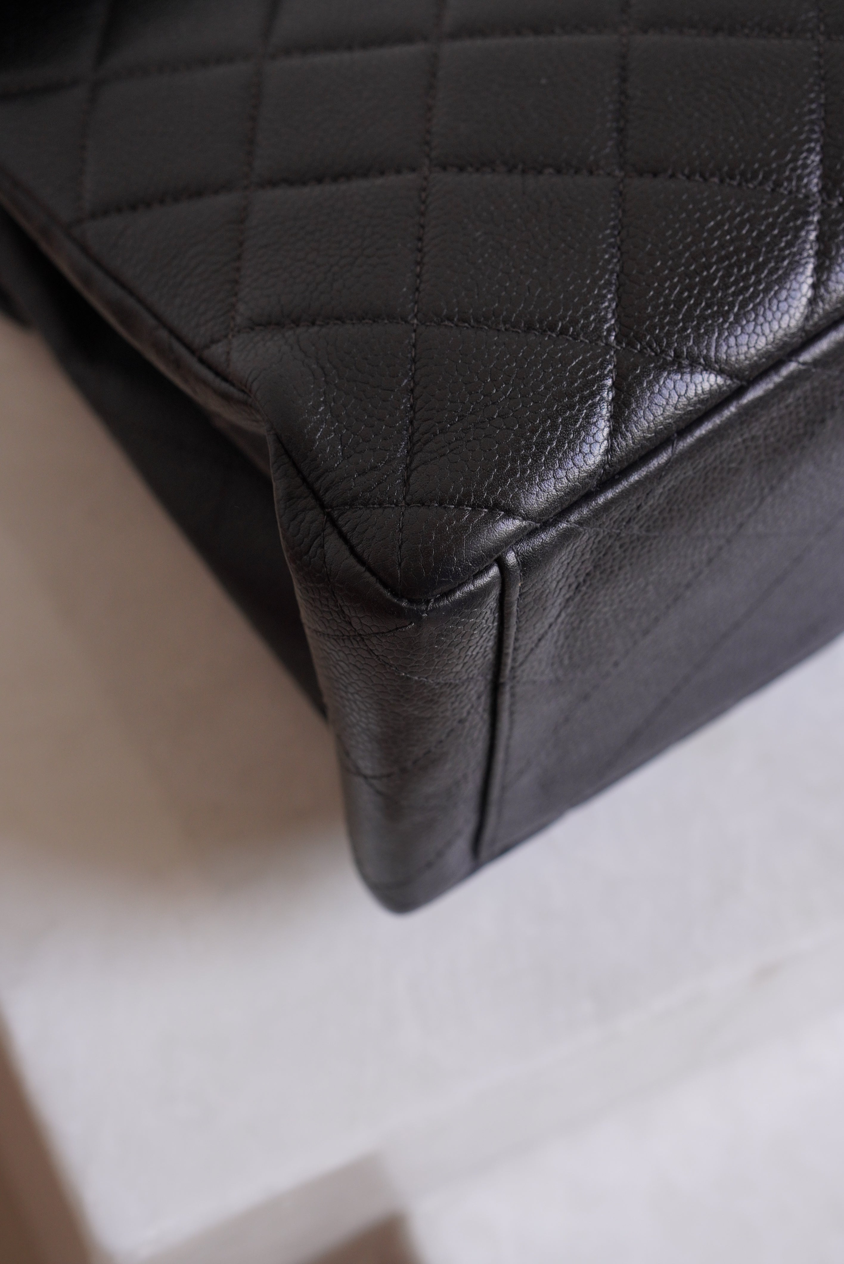 CHANEL CLASSIC JUMBO DOUBLE SIDED SINGLE FLAP | BLACK