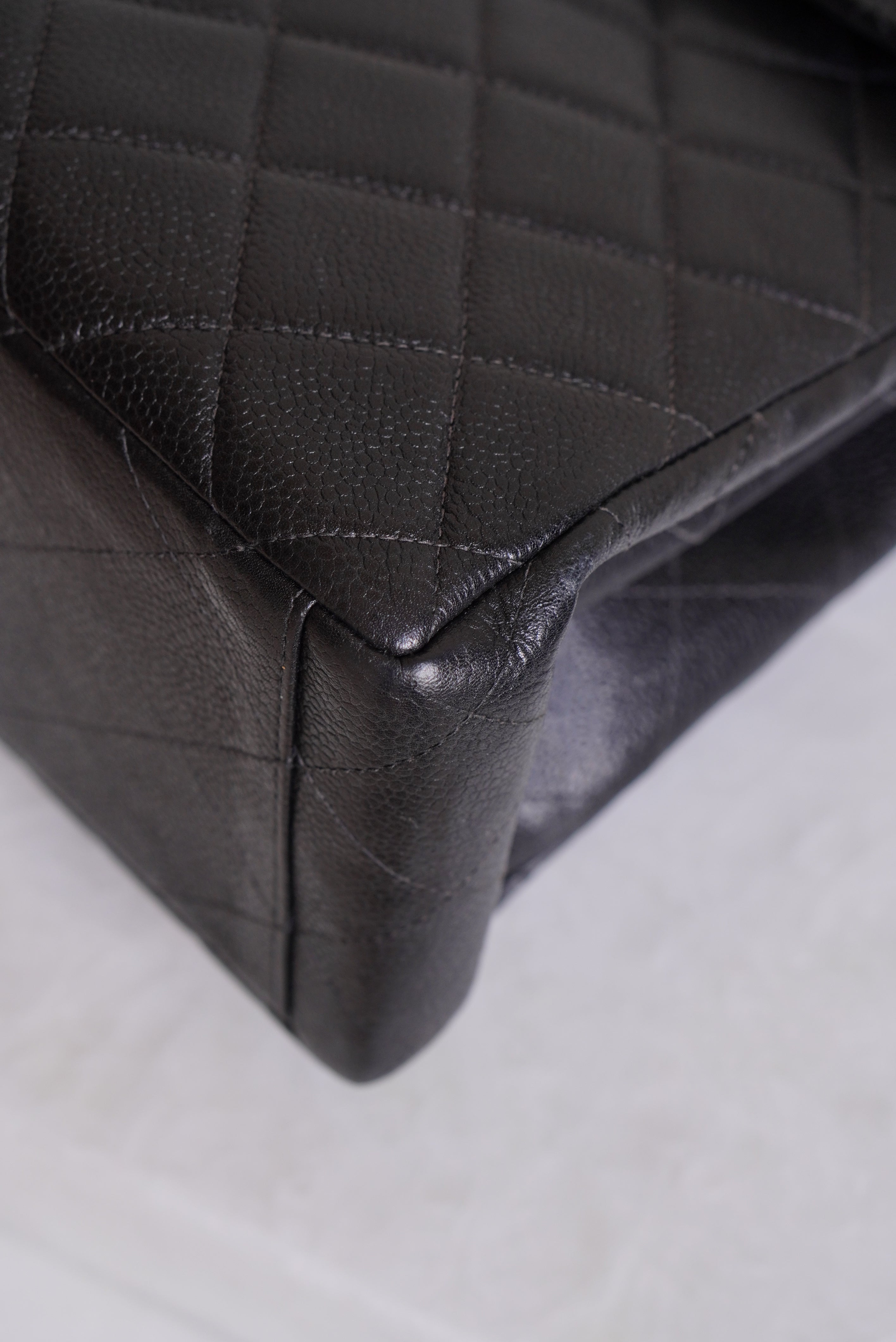 CHANEL CLASSIC JUMBO DOUBLE SIDED SINGLE FLAP | BLACK