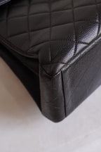 CHANEL CLASSIC JUMBO DOUBLE SIDED SINGLE FLAP | BLACK