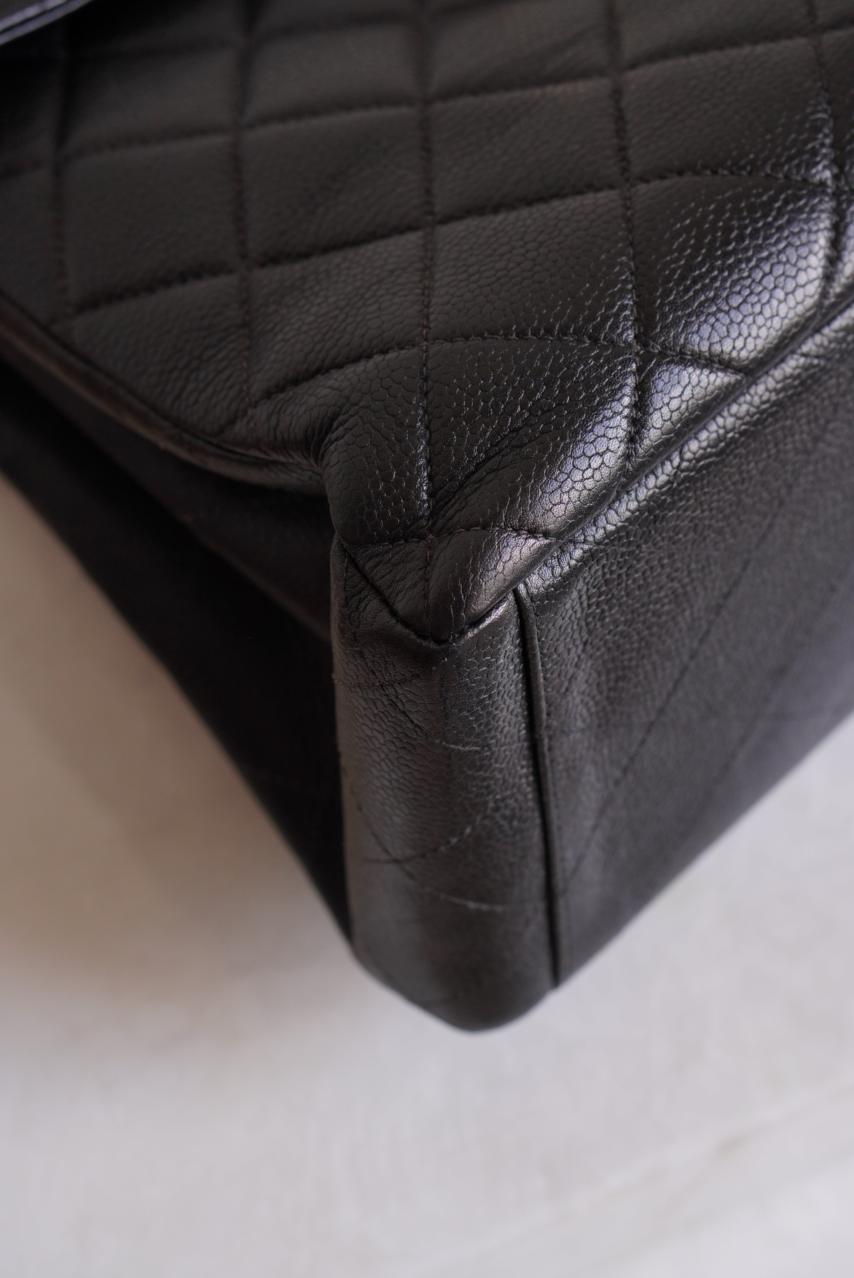 CHANEL CLASSIC JUMBO DOUBLE SIDED SINGLE FLAP | BLACK