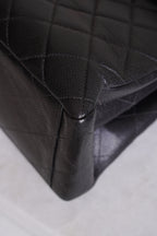 CHANEL CLASSIC JUMBO DOUBLE SIDED SINGLE FLAP | BLACK