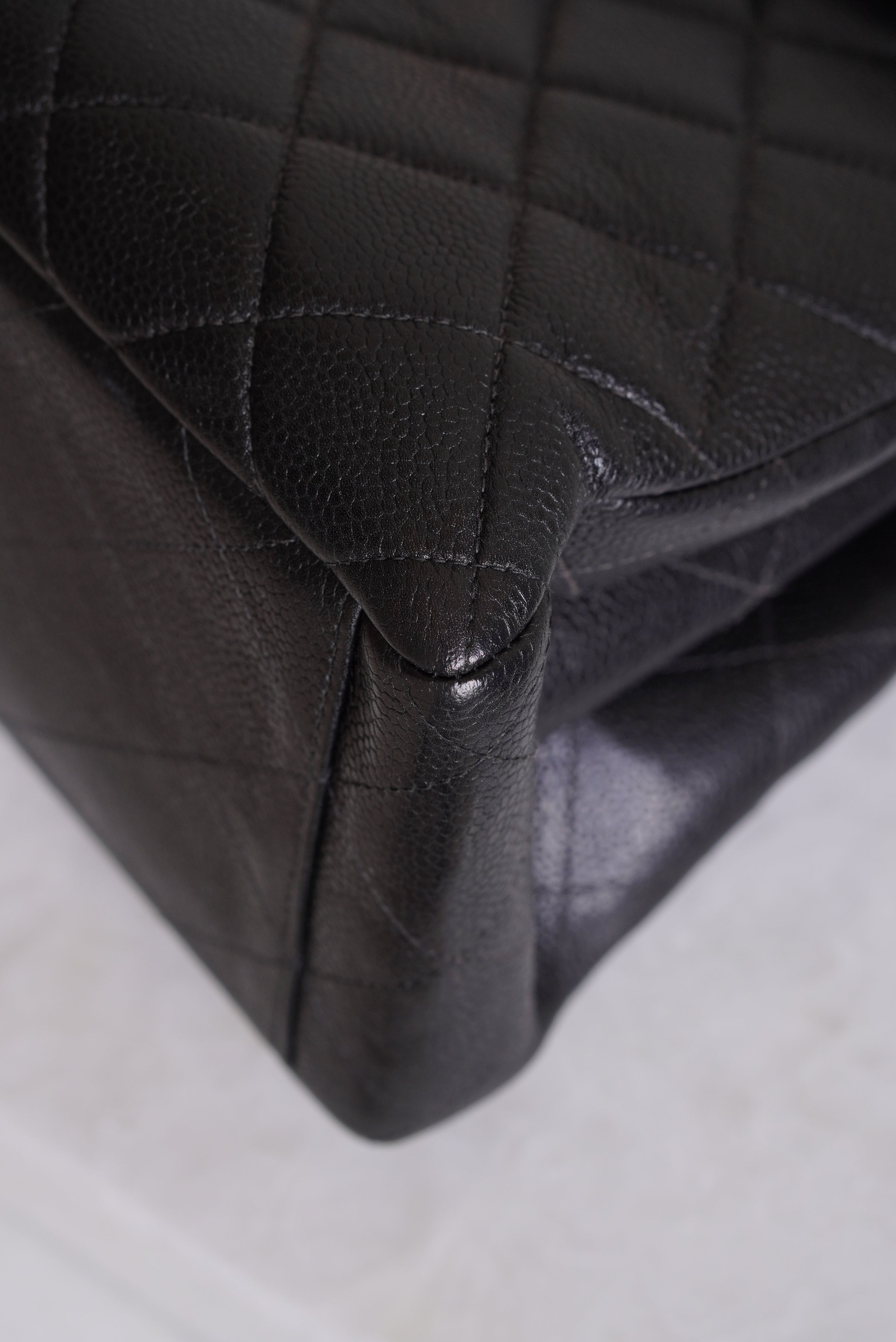 CHANEL CLASSIC JUMBO DOUBLE SIDED SINGLE FLAP | BLACK