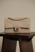 CHANEL CLASSIC CAMELLIA MEDIUM DOUBLE FLAP