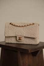 CHANEL CLASSIC CAMELLIA MEDIUM DOUBLE FLAP