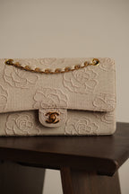 CHANEL CLASSIC CAMELLIA MEDIUM DOUBLE FLAP