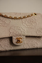 CHANEL CLASSIC CAMELLIA MEDIUM DOUBLE FLAP