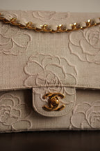 CHANEL CLASSIC CAMELLIA MEDIUM DOUBLE FLAP