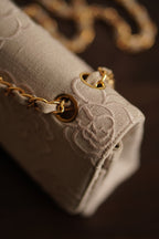 CHANEL CLASSIC CAMELLIA MEDIUM DOUBLE FLAP