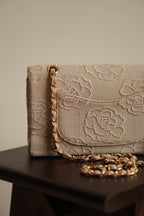 CHANEL CLASSIC CAMELLIA MEDIUM DOUBLE FLAP