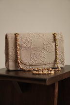 CHANEL CLASSIC CAMELLIA MEDIUM DOUBLE FLAP