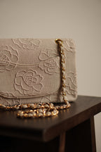 CHANEL CLASSIC CAMELLIA MEDIUM DOUBLE FLAP