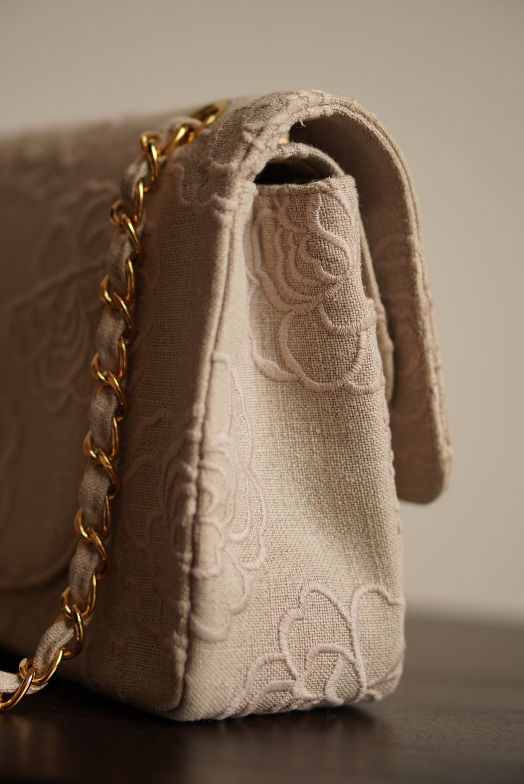 CHANEL CLASSIC CAMELLIA MEDIUM DOUBLE FLAP
