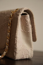 CHANEL CLASSIC CAMELLIA MEDIUM DOUBLE FLAP
